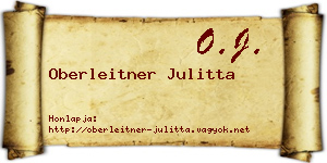 Oberleitner Julitta névjegykártya